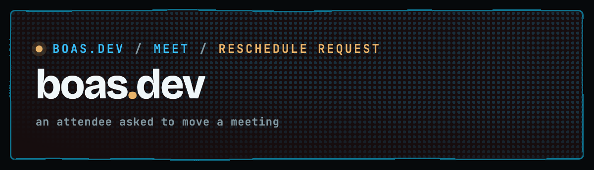 boas.dev / meet / reschedule request