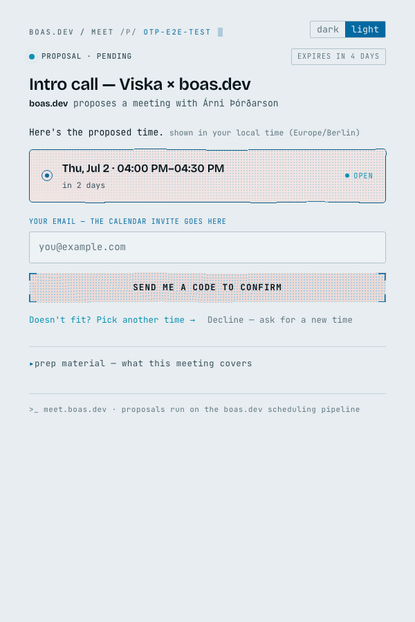 /p fresh proposal
