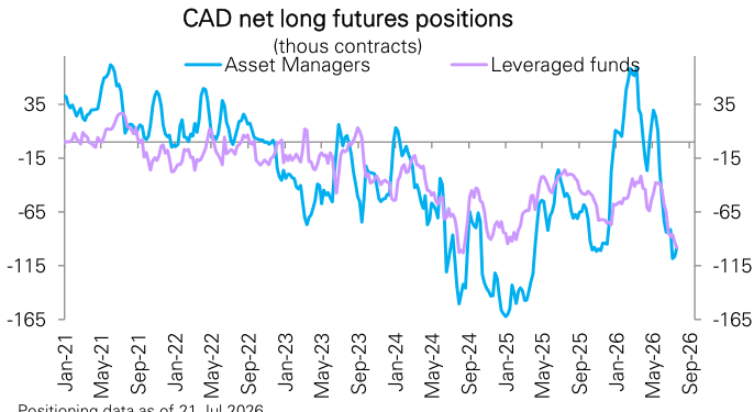 Figure 159: Canadian dollar futures positioning by asset